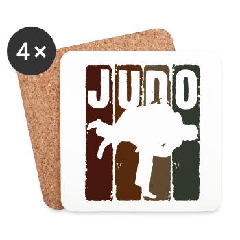 Japanischer Kampfsport Judo - Untersetzer (4er-Set) - Weiß - Vorne