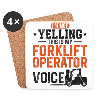 Certified Forklift Truck Operator - Untersetzer (4er-Set) - Weiß - Vorne