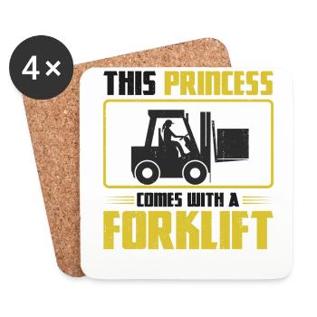 Certified Forklift Truck Operator - Untersetzer (4er-Set) - Weiß - Vorne