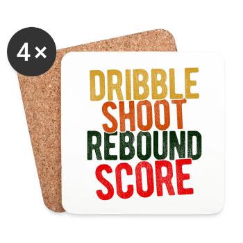 Basketball - Untersetzer (4er-Set) - Weiß - Vorne