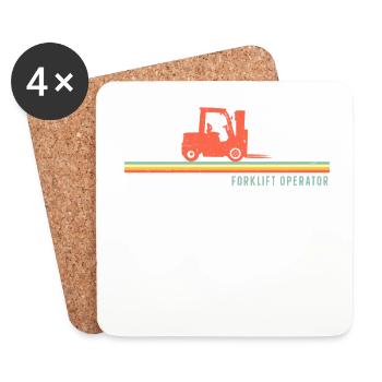 Certified Forklift Truck Operator - Untersetzer (4er-Set) - Weiß - Vorne