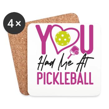 Pickleball Girl Ladies You Had Me - Dessous de verre (lot de 4) - blanc - Devant