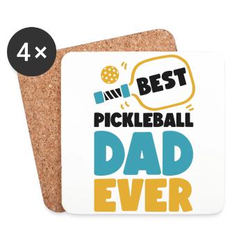 Pickleball Dad Father Best - Untersetzer (4er-Set) - Weiß - Vorne