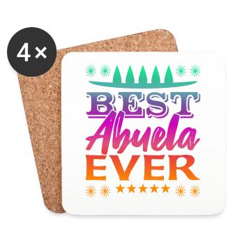 Best Abuela Ever - Untersetzer (4er-Set) - Weiß - Vorne
