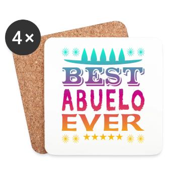Meilleur Abuelo de tous les temps - Dessous de verre (lot de 4) - blanc - Devant
