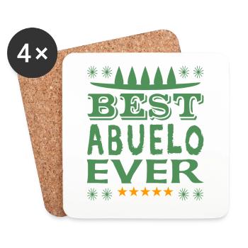 Meilleur Abuelo de tous les temps - Dessous de verre (lot de 4) - blanc - Devant
