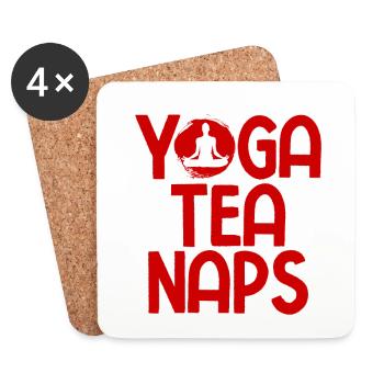 Yogalehrer Spruch Für Yogi Yoga - Untersetzer (4er-Set) - Weiß - Vorne