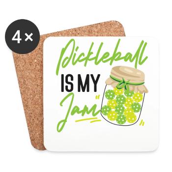 Pickleball Pickleball Is My Jam - Coasters (set of 4) - white - Front