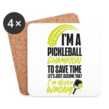 Pickleball I'm A Pickleball - Untersetzer (4er-Set) - Weiß - Vorne