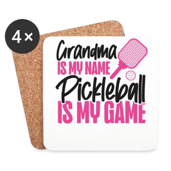 Pickleball Grand-mère Grand-mère est mon - Dessous de verre (lot de 4) - blanc - Devant