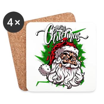 Merry Christmas Merry Christmas - Untersetzer (4er-Set) - Weiß - Vorne