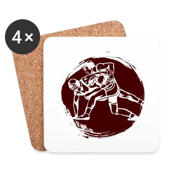 Grappling Martial Arts Wrestling - Untersetzer (4er-Set) - Weiß - Vorne