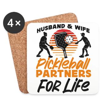 Pickleball Marriage Wedding Couple - Untersetzer (4er-Set) - Weiß - Vorne