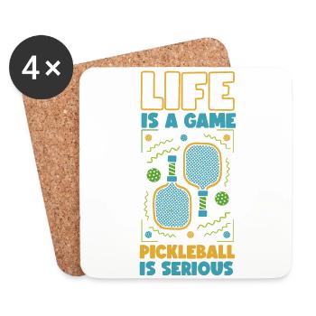 Pickleball Life Is A Game - Untersetzer (4er-Set) - Weiß - Vorne