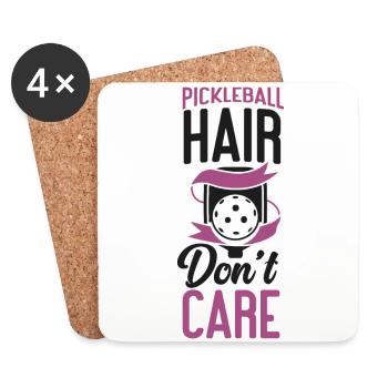 Pickleball Fille Dames Pickleball - Dessous de verre (lot de 4) - blanc - Devant