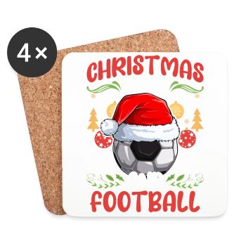 Joueur de football Équipe Club Outfit Noël Amour - Dessous de verre (lot de 4) - blanc - Devant