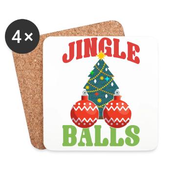 funny Santa saying, funny saying outfit - Coasters (set of 4) - white - Front