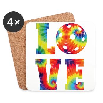 Pickleball Tie Dye 80s90s Love - Coasters (set of 4) - white - Front