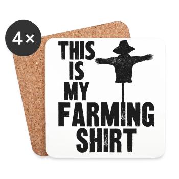 Farming Farmer Vintage C’est mon - Dessous de verre (lot de 4) - blanc - Devant