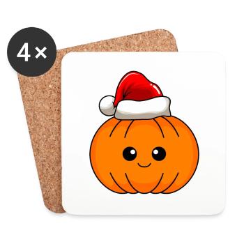 Pumpkin Christmas Comic Noël - Dessous de verre (lot de 4) - blanc - Devant