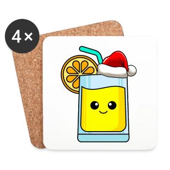 Lemonade Weihnachten Comic Xmas - Untersetzer (4er-Set) - Weiß - Vorne
