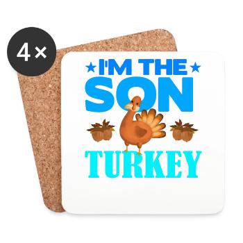 Je suis le fils de la Turquie - Dessous de verre (lot de 4) - blanc - Devant
