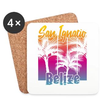 San Ignacio Belize - Untersetzer (4er-Set) - Weiß - Vorne