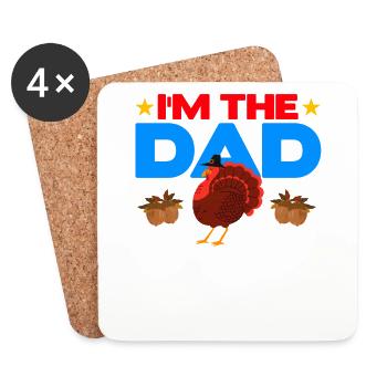 I'm the Dad Turkey - Untersetzer (4er-Set) - Weiß - Vorne
