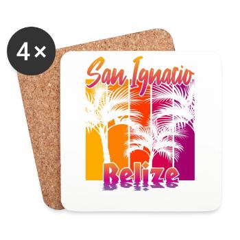 San Ignacio Belize - Untersetzer (4er-Set) - Weiß - Vorne