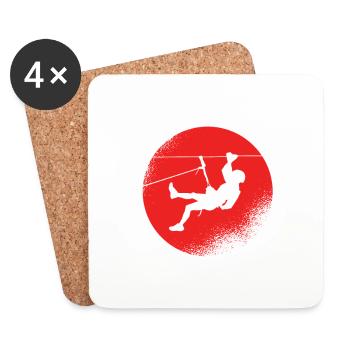 Klettern Bouldern - Untersetzer (4er-Set) - Weiß - Vorne