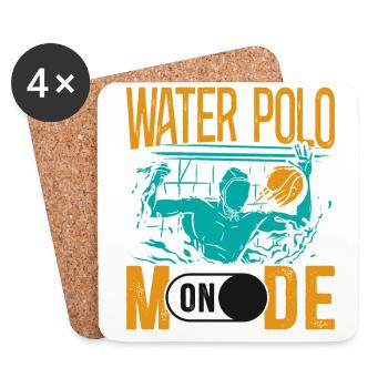Water Polo Water Polo Mode On - Untersetzer (4er-Set) - Weiß - Vorne