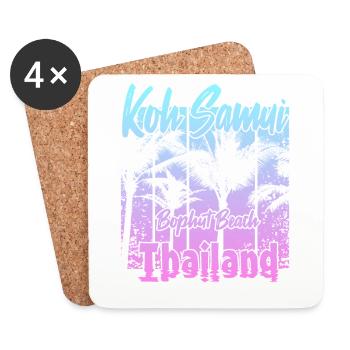 Koh Samui Thaïlande Bophut Beach - Dessous de verre (lot de 4) - blanc - Devant