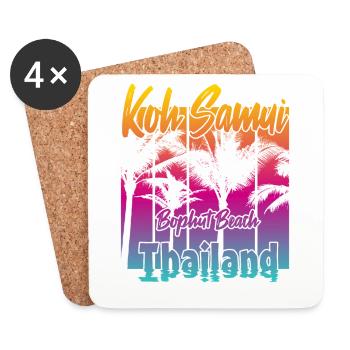 Koh Samui Thaïlande Bophut Beach - Dessous de verre (lot de 4) - blanc - Devant