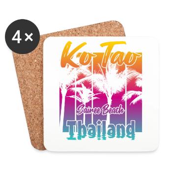 Ko Tao Sairee Beach Thailand - Untersetzer (4er-Set) - Weiß - Vorne