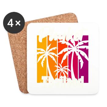 Phuket Thaïlande Coucher de soleil - Dessous de verre (lot de 4) - blanc - Devant