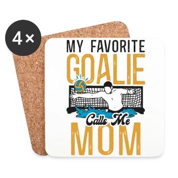 Water Polo Goalie Mom My Favorite - Untersetzer (4er-Set) - Weiß - Vorne