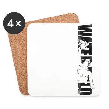 Water Polo Vintage Water Polo - Coasters (set of 4) - white - Front