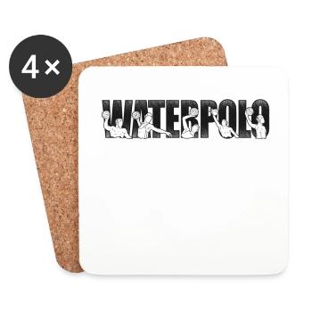 Water Polo Vintage Water Polo - Coasters (set of 4) - white - Front