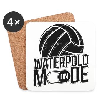 Water Polo Water Polo Mode On - Untersetzer (4er-Set) - Weiß - Vorne