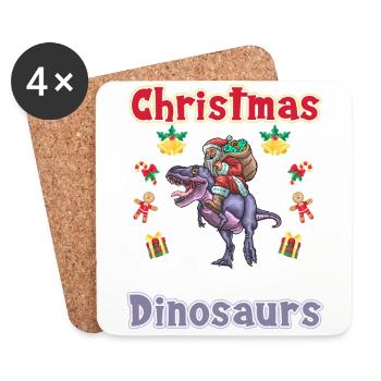This Boy Loves Dinosaur Kids Boy Boy Dino - Coasters (set of 4) - white - Front