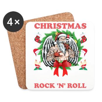 Heavy Hard Metal Christmas, Love Rock 'n' Roll - Coasters (set of 4) - white - Front
