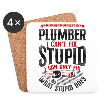 Plumbing Plumber Vintage Plumber I - Coasters (set of 4) - white - Front