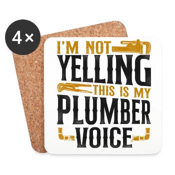 Plumbing Plumber Vintage I'm Not - Coasters (set of 4) - white - Front