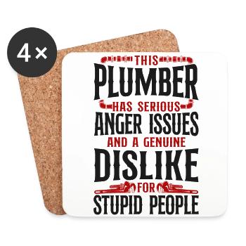 Plumbing Plumber Vintage This - Coasters (set of 4) - white - Front