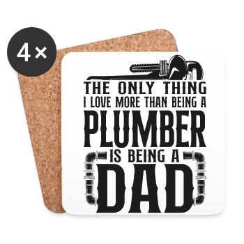 Plumbing Plumber Dad Vintage The - Coasters (set of 4) - white - Front