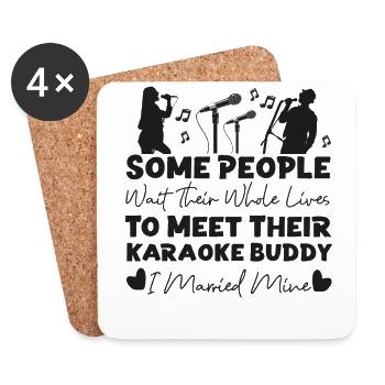 Karaoke Singer Husband Wife - Coasters (set of 4) - white - Front
