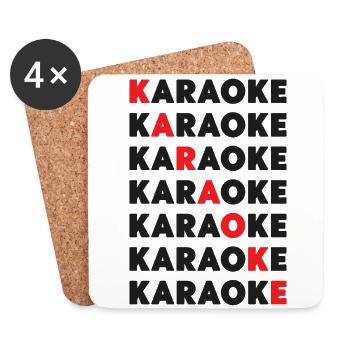Karaoke Singer Karaoke - Coasters (set of 4) - white - Front