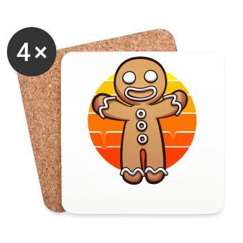 Gingerbread Man Sunset - Coasters (set of 4) - white - Front