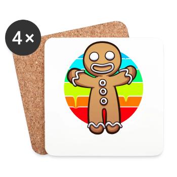 Gingerbread Man Sunset - Coasters (set of 4) - white - Front
