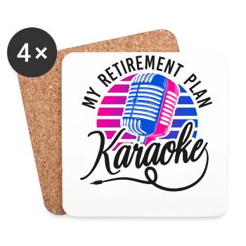 Karaoke Singer Retired My - Untersetzer (4er-Set) - Weiß - Vorne
